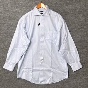 Jos A Bank Reserve Mens Dress Shirt Light Blue No Wrinkles Traditional Fit 16 32